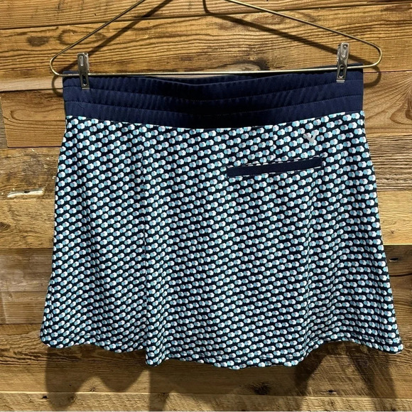 Callaway Opti Dri Skort Blue geometric tennis golf running print flare sporty M - Picture 4 of 5